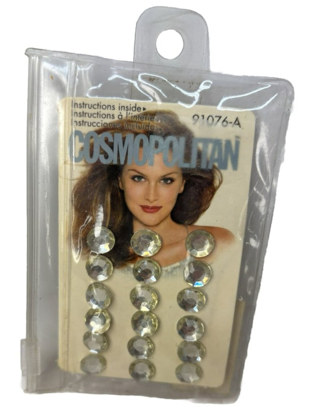 (18) Vintage 1990s 2000s Y2K Clear Hair Gems Accessory - Cosmopolitan Brand